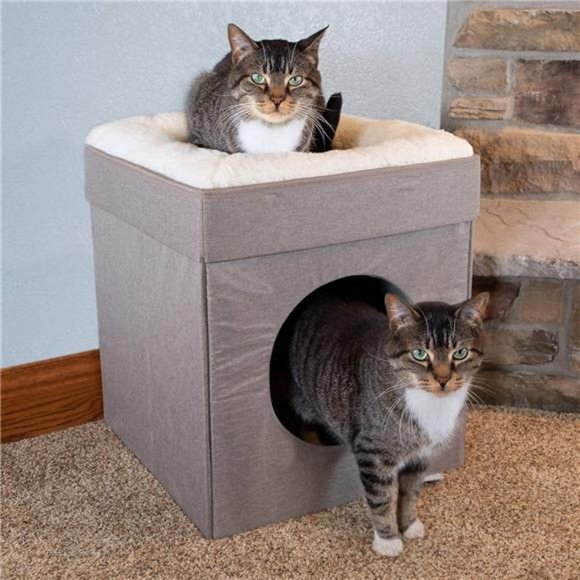 Kitty City Large Cat Bed, Stackable Cat Cube - Picture 3 of 5